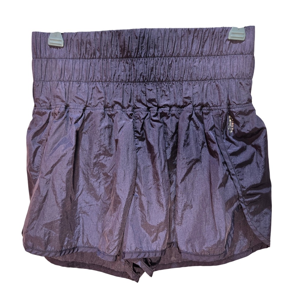 Free People Movement Purple Shiny Running Shorts Athletic Athleticwear Women's S